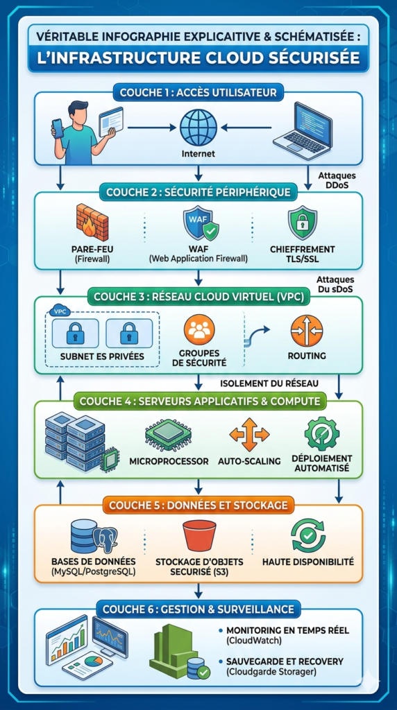 Infographie Infrastructure Cloud